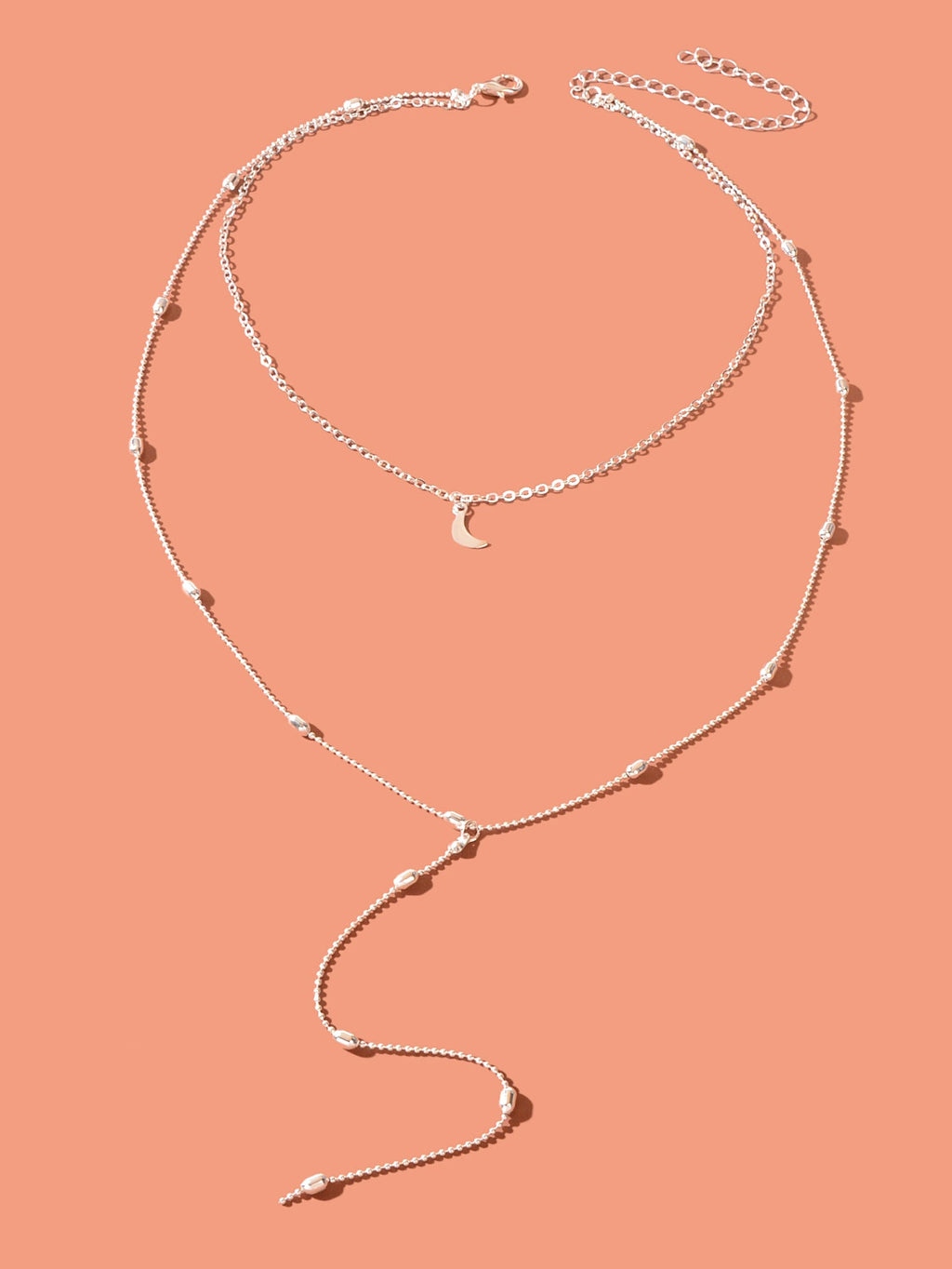 Long Y-Drop Necklace New Fashion Moon Choker Lariat Collar Dainty Jewellery-1