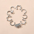 9pcs Silver Ear Cuffs Clip On Cuff Earrings Cartilage Helix Wrap Ear Jewelry Set-0