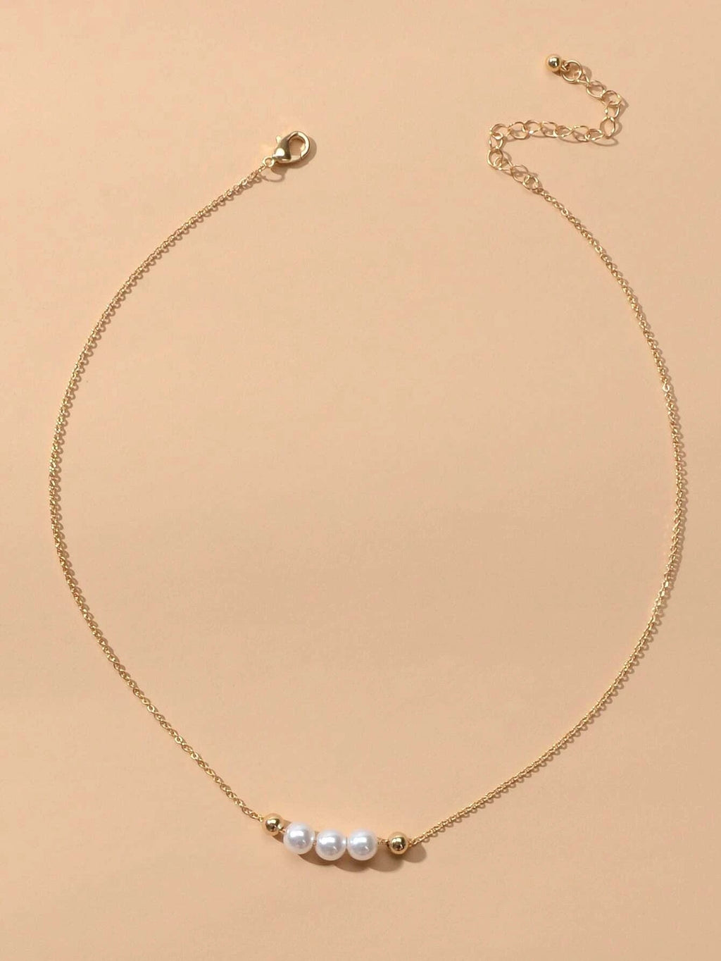 Fashion Jewellery Pearl Decor Gold Chain Necklace Wholesale Price Accessories-3