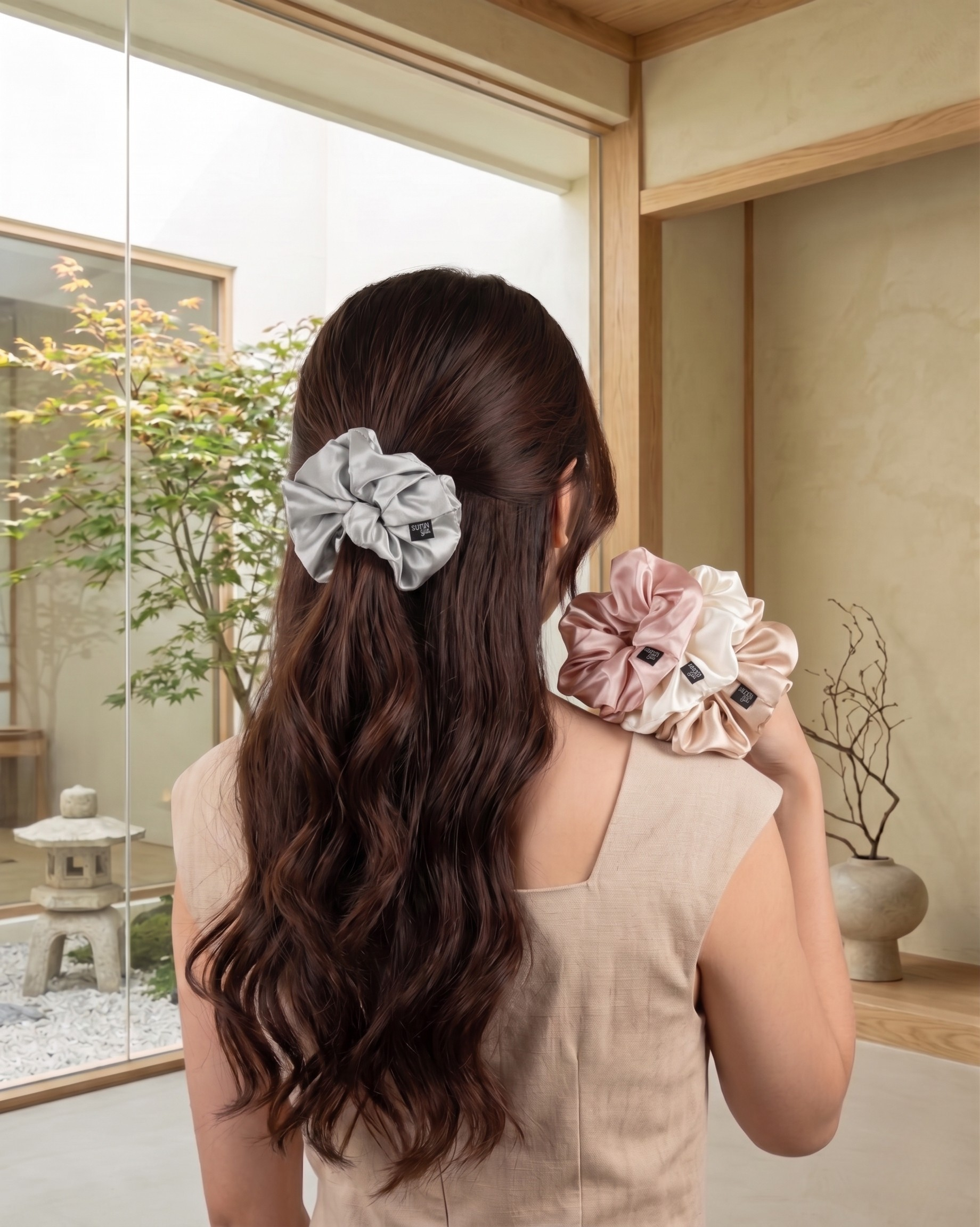 The Statement Silk Scrunchie — 22 Momme-0