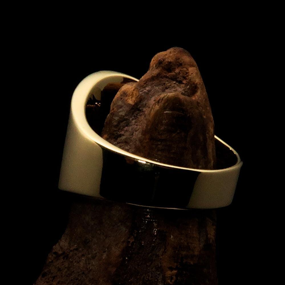 Perfectly crafted Men's National Flag Ring Guinea - solid Brass