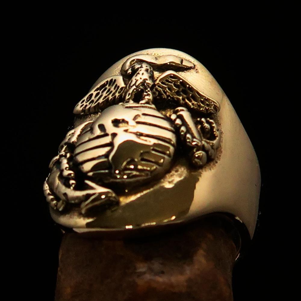 Excellent crafted Men's Marine's Military Ring - Solid Brass