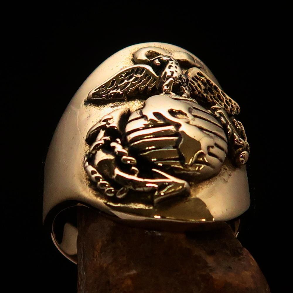 Excellent crafted Men's Marine's Military Ring - Solid Brass