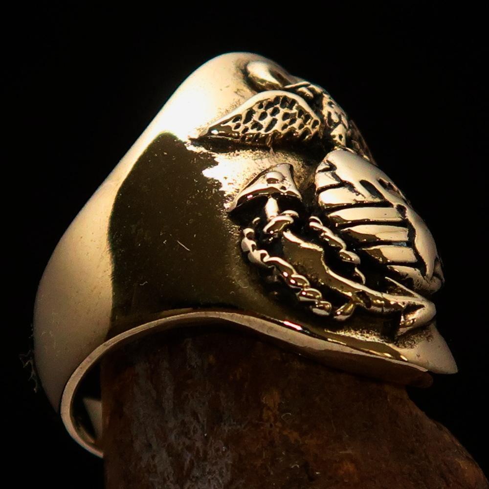 Excellent crafted Men's Marine's Military Ring - Solid Brass