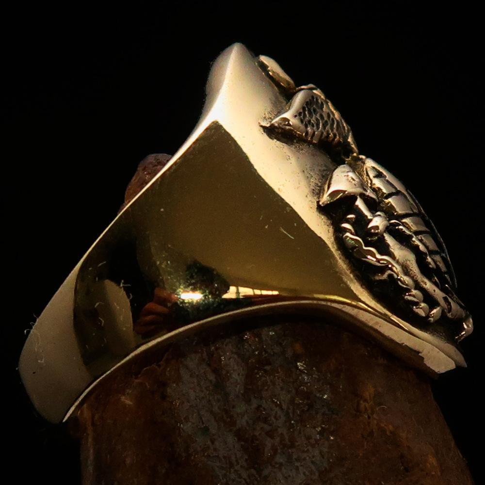 Excellent crafted Men's Marine's Military Ring - Solid Brass