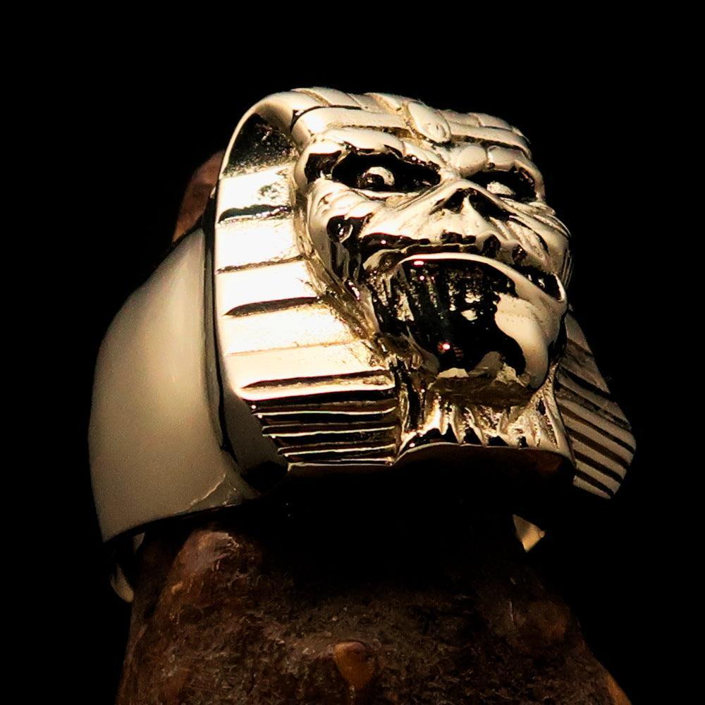 Excellent crafted Men's Egyptian Pharaoh Sphinx Mummy Ring - solid Brass
