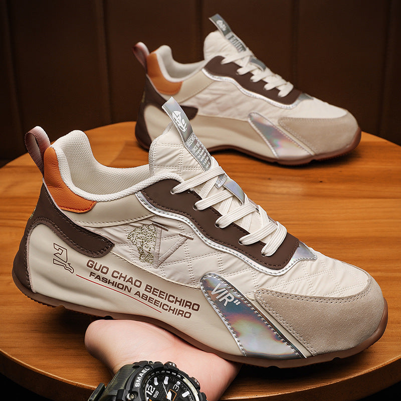 Men's Shoes, Autumn and Winter Fashion, New Style, Height-Increasing Thick-Soled Printed Casual Shoes, Comfortable and Versatile, Trendy Summer Style, Closed-Soled Shoes