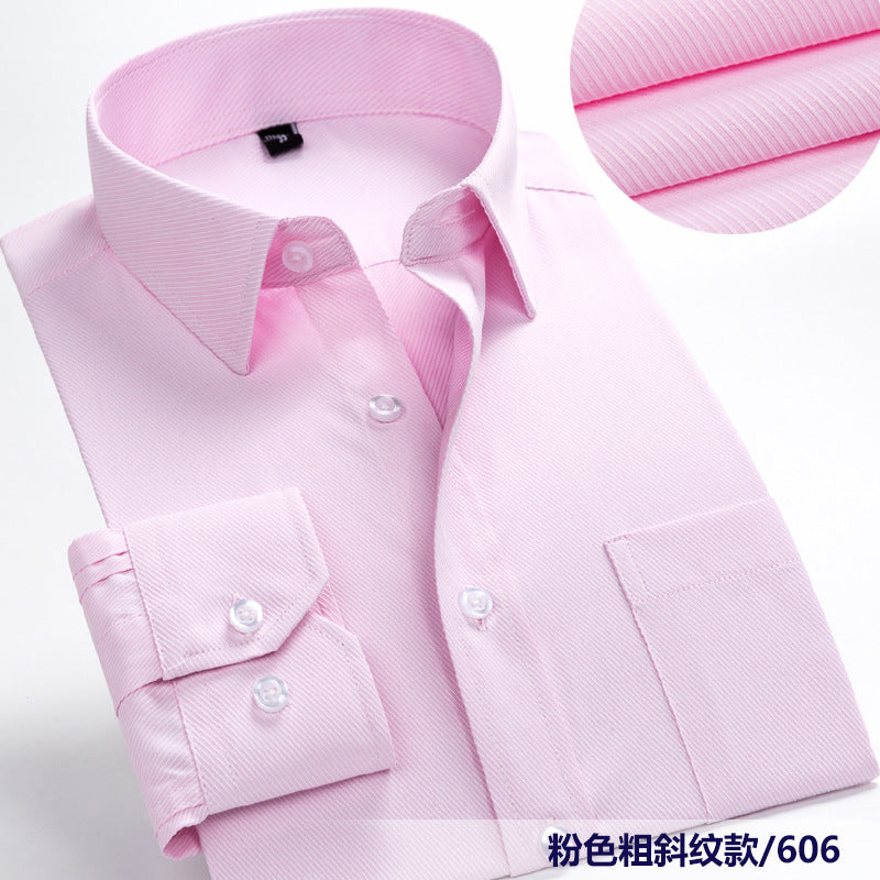 White Shirt for Men, Long-Sleeved, Professional, Spring and Autumn, Business Casual, Formal Wear, Short-Sleeved, Trendy, Men's Tie, Custom, Simple, Casual