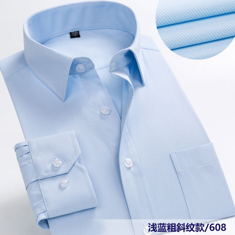 White Shirt for Men, Long-Sleeved, Professional, Spring and Autumn, Business Casual, Formal Wear, Short-Sleeved, Trendy, Men's Tie, Custom, Simple, Casual