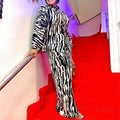 African Cross-border Source 2023 New Printed Long-sleeved Shirt with Elapsed Pants Casual suit