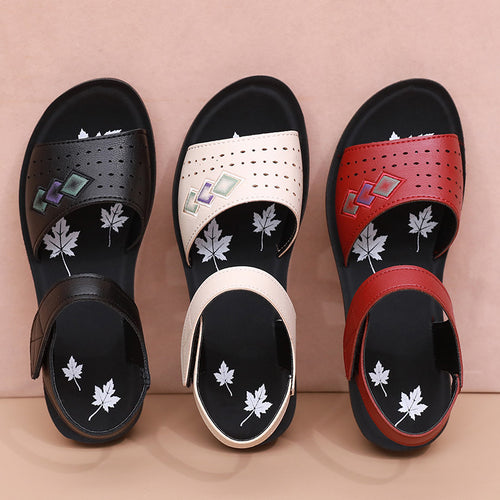 2026 New Style Mom Sandals, Summer Soft-Soled Comfortable Shoes for Middle-Aged Women, Flat Non-Slip Shoes for Elderly Women and Grandmothers