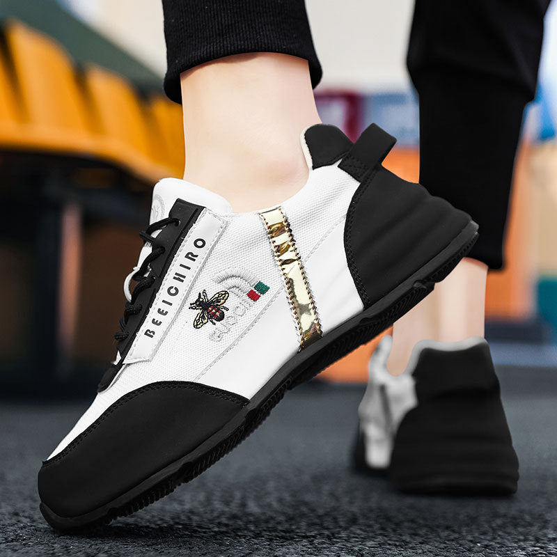 Men's Shoes, Autumn and Winter Fashion, New Style, Height-Increasing Thick-Soled Printed Casual Shoes, Comfortable and Versatile, Trendy Summer Style, Closed-Soled Shoes