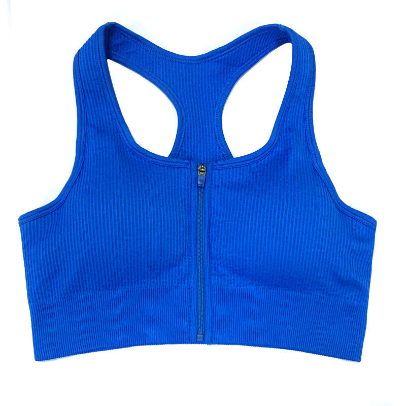 Cross-Border Hot-Selling Feminine Butt-Lifting Threaded Three-Dimensional Zipper Suit Shorts Bra Short-Sleeved Trousers Yoga Sportswear