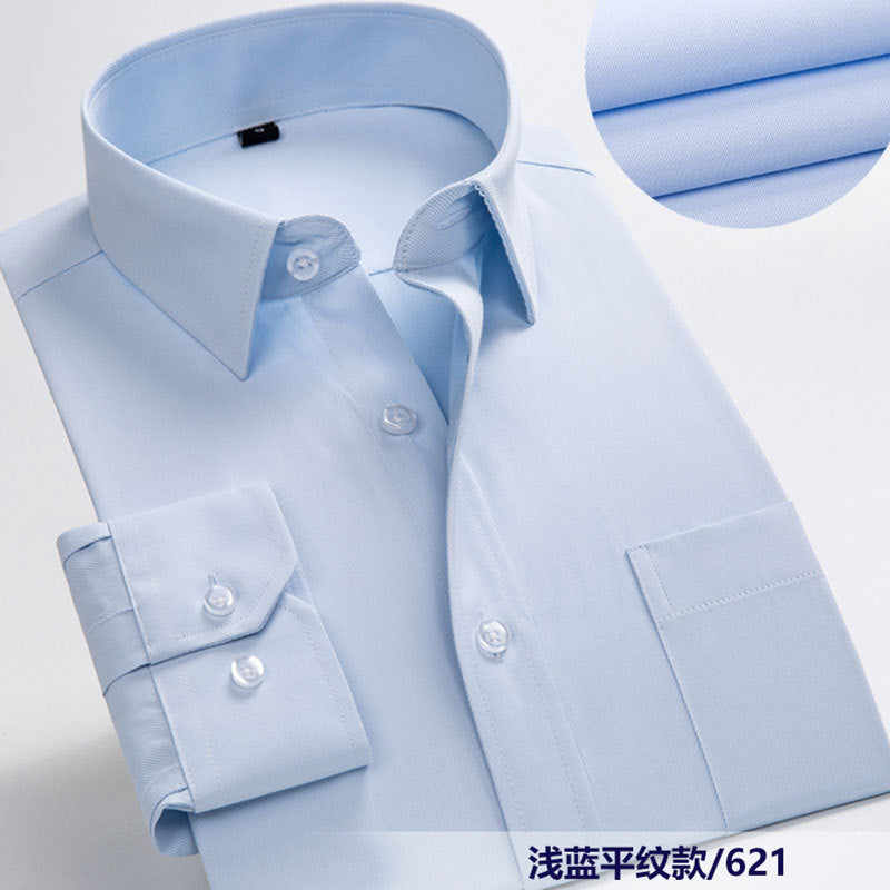 White Shirt for Men, Long-Sleeved, Professional, Spring and Autumn, Business Casual, Formal Wear, Short-Sleeved, Trendy, Men's Tie, Custom, Simple, Casual