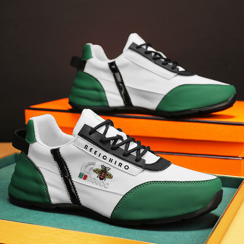 Men's Shoes, Autumn and Winter Fashion, New Style, Height-Increasing Thick-Soled Printed Casual Shoes, Comfortable and Versatile, Trendy Summer Style, Closed-Soled Shoes