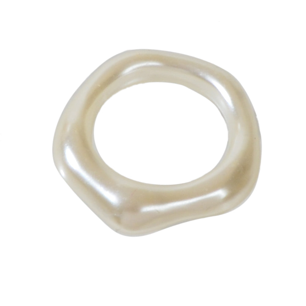 Retro Faux Pearl Square Geometric Engagement Finger Ring Wedding Party Wear Gift-4