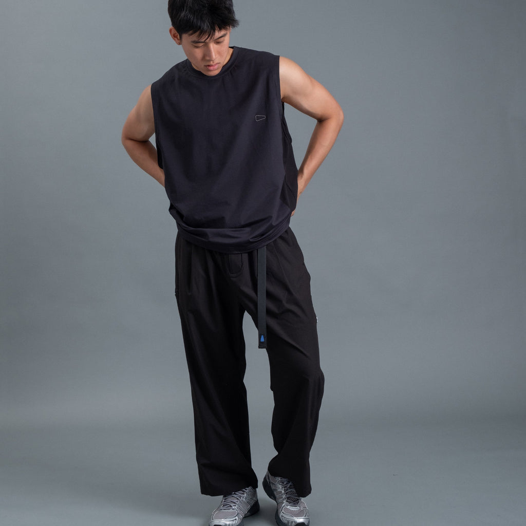 Panel Pants / Nylon - Black