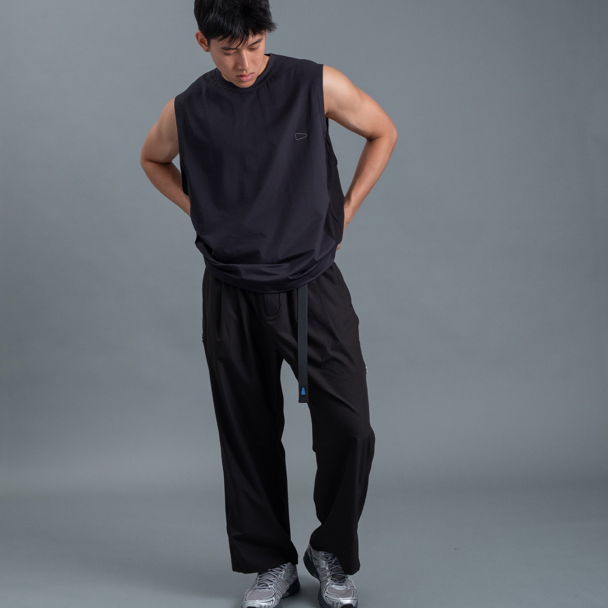 Panel Pants / Nylon - Black