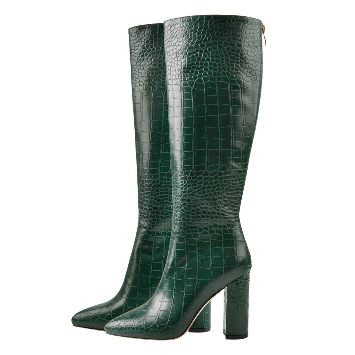 London Girl Faux Leather Everyday Knee High Boots
