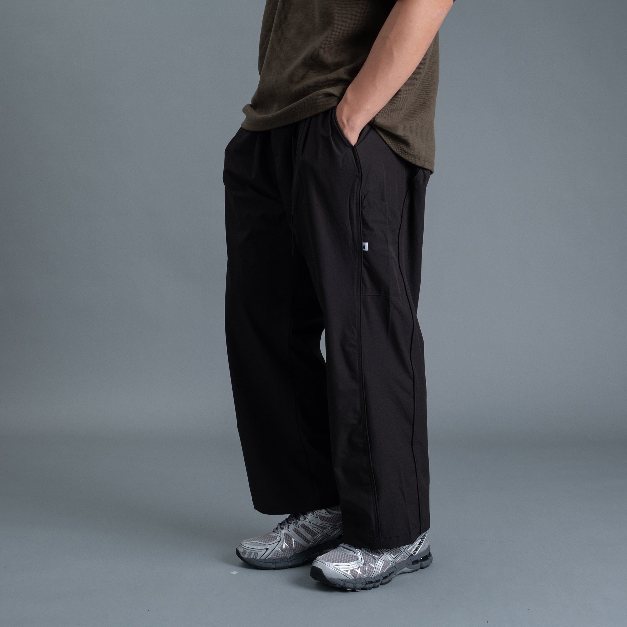 Panel Pants / Nylon - Black