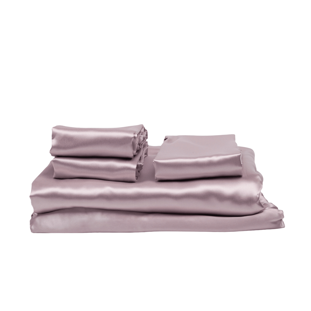 Queen 5 Piece Silk Bedding Set-4