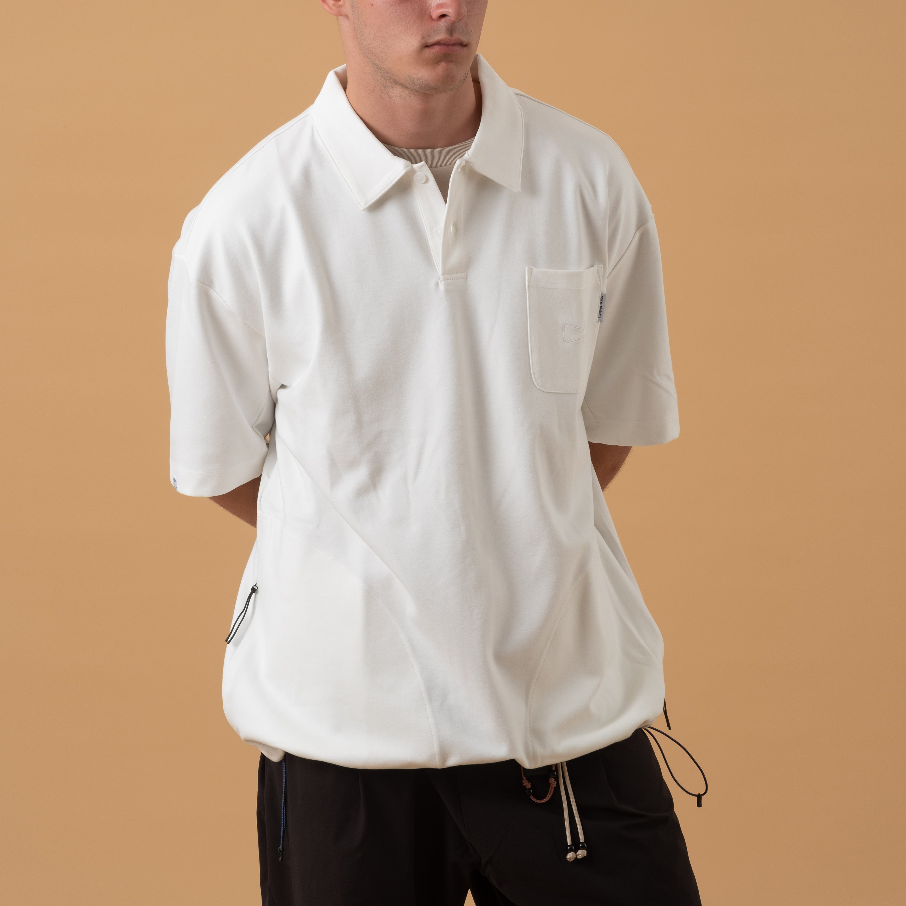 3P Polo Tee / Rayon - White
