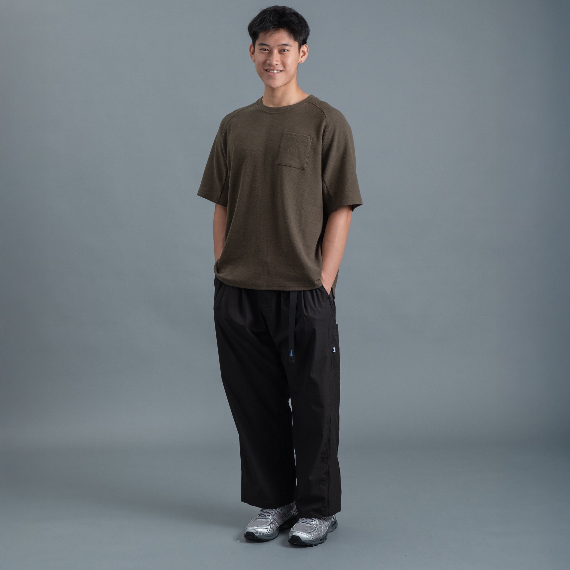 Panel Pants / Nylon - Black